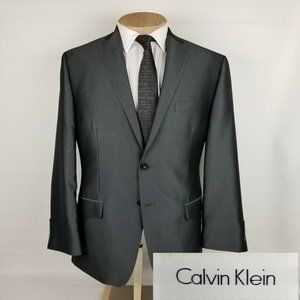 Calvin Klein Mens Sport Coat 42S Gray Blazer